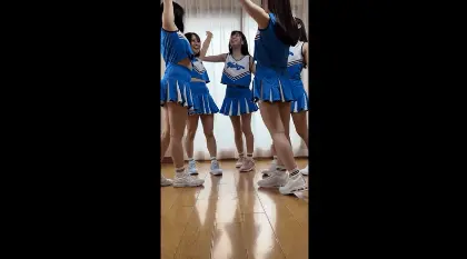 チアガールエロGIF画像60枚 チアコス女の子との着衣パイズリや応援セックス集めてみた002