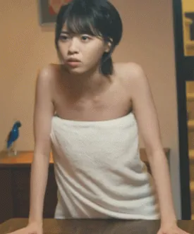 バスタオルエロGIF画像30枚 巨乳女のおっぱいポロリや芸能人の谷間・乳揺れ集めてみた014