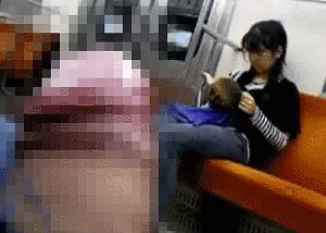勃起見せつけエロGIF画像45枚 デカチン見せられて興奮を隠せないスケベ女集めてみた008