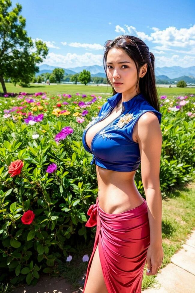 ロビンコスプレAIエロ画像95枚 妖艶さとミステリアスな雰囲気漂う爆乳考古学者集めてみた021