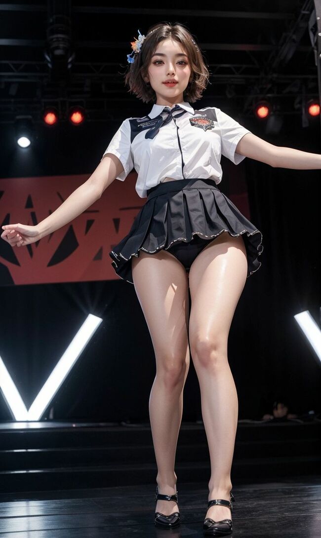 アイドルパンチラAIエロ画像177枚 ステージで歌って踊る可憐な少女たちをローアングルで見る絶景集めてみた123