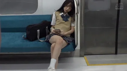 電車痴女エロGIF053