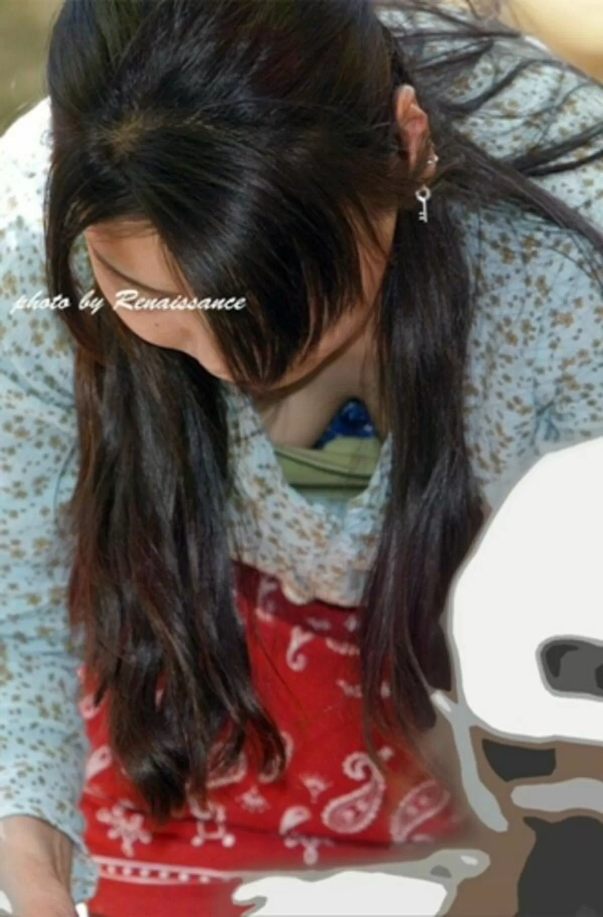 前屈み胸チラエロ画像199