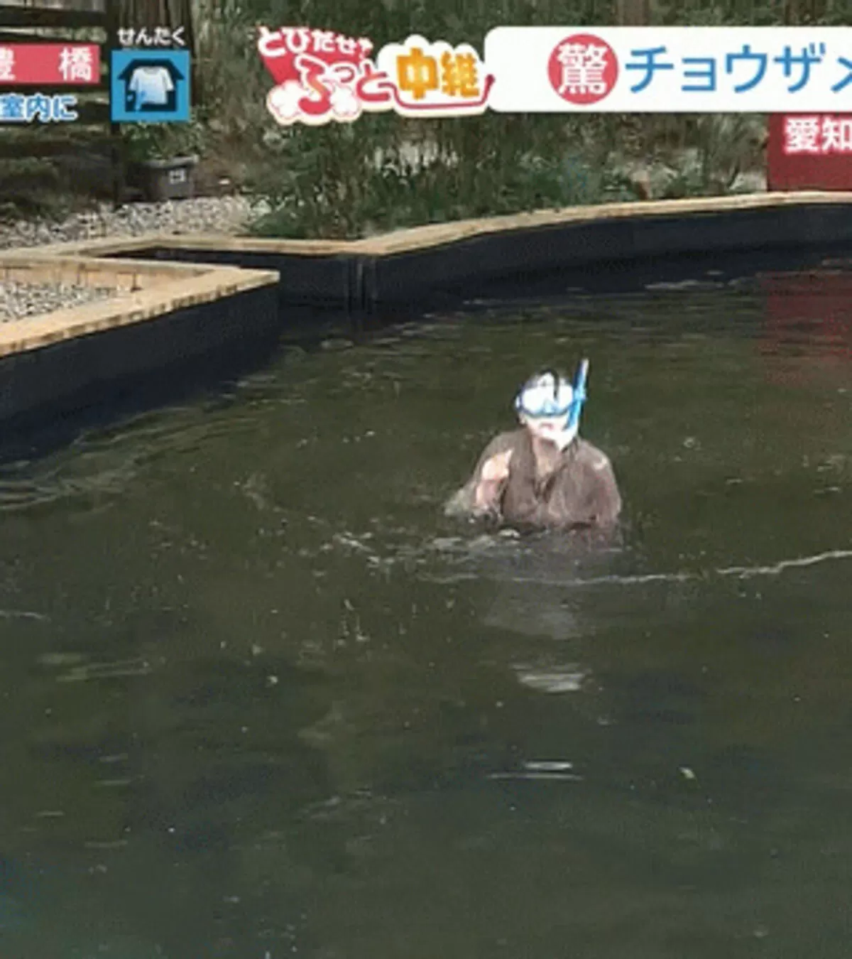 【画像】メ~テレ小松﨑花菜アナ、生中継でびしょ濡れおっぱい&乳輪透け疑惑www001