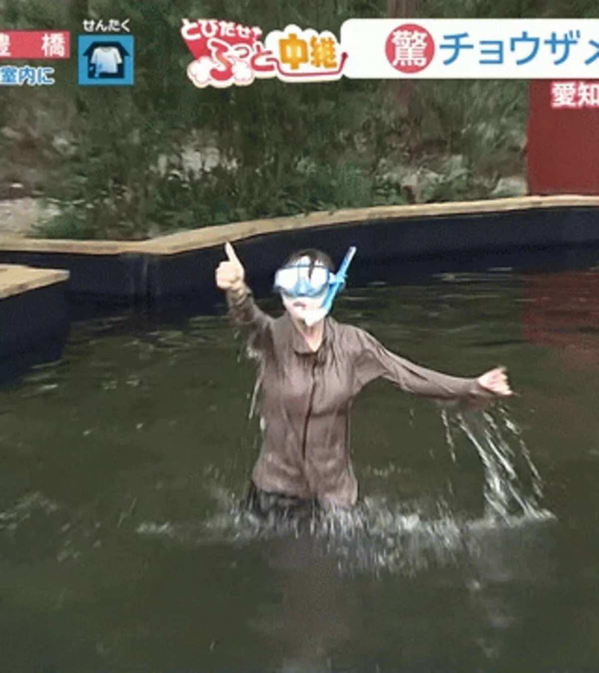 【画像】メ~テレ小松﨑花菜アナ、生中継でびしょ濡れおっぱい&乳輪透け疑惑www002