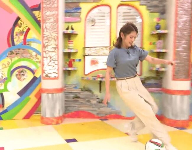 【画像】NBS汾陽美樹アナがドリブルでおっぱいぶるんぶるん!さすがに揺れすぎているwww007