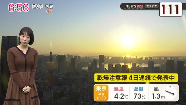 【画像】気象予報士・今井春花のパンパンに張った乳がエロすぎるｗｗｗ006