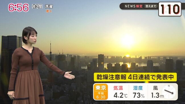 【画像】気象予報士・今井春花のパンパンに張った乳がエロすぎるｗｗｗ007