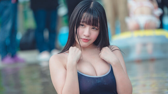 【画像20枚】むちむち注意！葵りんごがピチピチスク水着たら透け過ぎる大惨事ｗｗｗ015