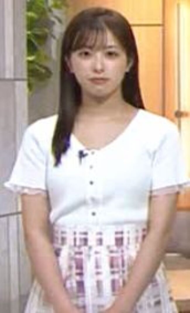 【画像5枚】スーパーJチャンネルで田原萌々アナがお辞儀谷間チラ放送事故www004