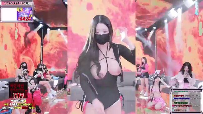 【画像＋動画】韓国の番組Korean pandaliveで乳丸出しダンスが過激すぎると大炎上！004