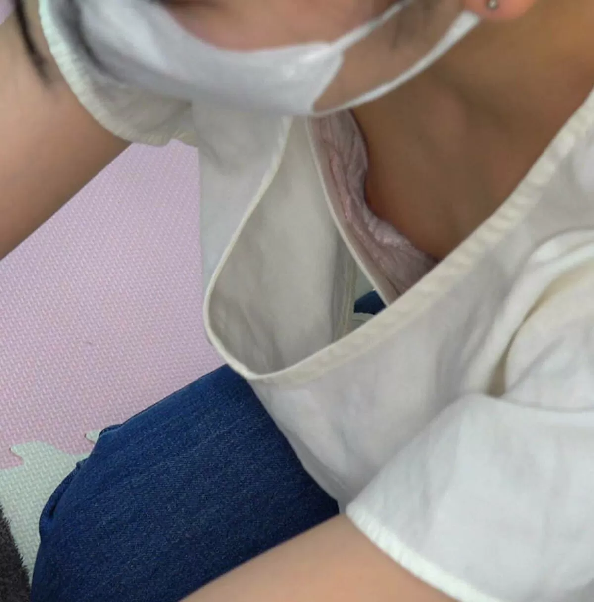 【盗撮 貧乳】ちっぱいを隠し撮り!スッカスカだから丸見えだよぉ023