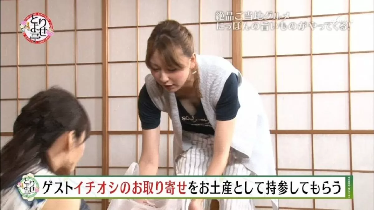 テレビ胸チラエロ画像070