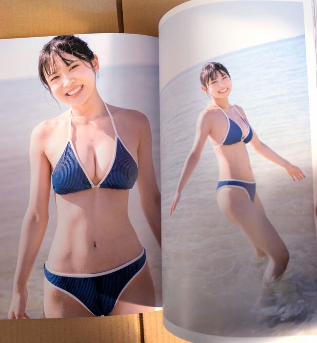【画像】NMB48の新エース・芳賀礼が巨乳初水着でデビュー!010