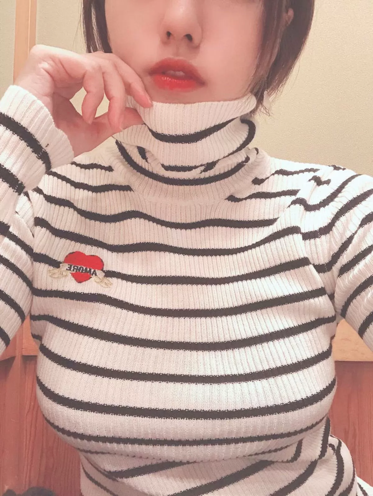 ボーダー柄の着衣おっぱいエロ画像41枚021