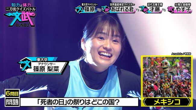 【画像18枚】TBSアナ篠原梨菜がクイズバトル文武でむっちり開脚解禁！お股丸見え007