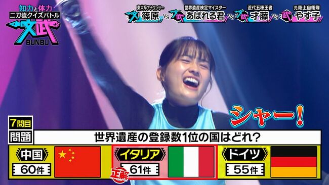 【画像18枚】TBSアナ篠原梨菜がクイズバトル文武でむっちり開脚解禁！お股丸見え009