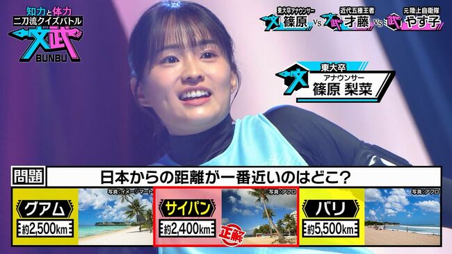 【画像18枚】TBSアナ篠原梨菜がクイズバトル文武でむっちり開脚解禁！お股丸見え010