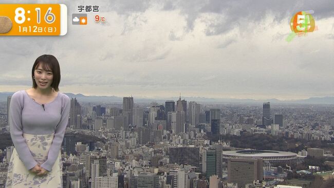 【画像】テレ朝のお天気キャスター今井春花、透けブラがわかる衣装で出演し話題に006