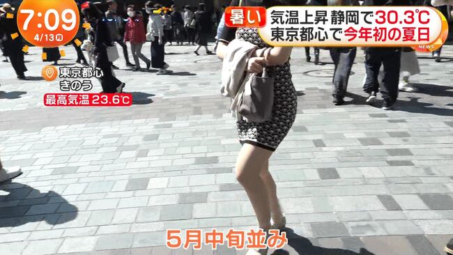 【画像】めざましTVでムチムチミニスカボディコン女性のお尻をガッツリ盗撮！プリプリ太ももとケツが扇情的すぎる002