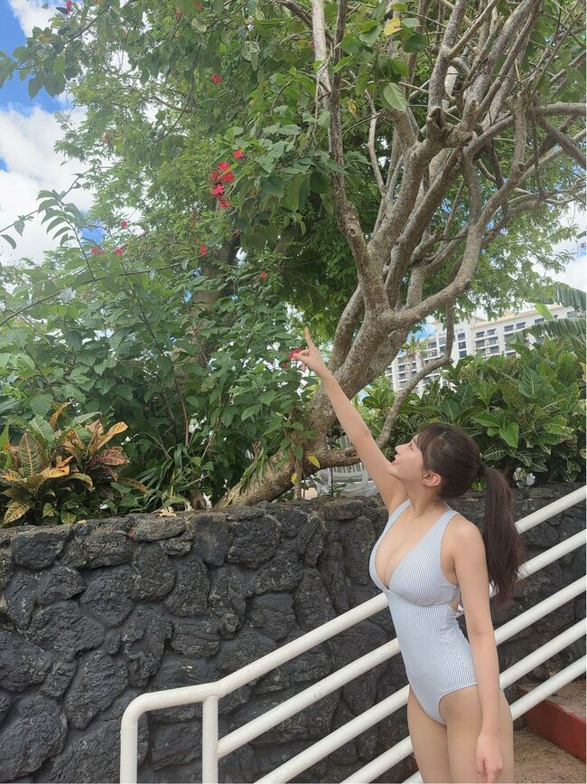 【画像】元HKT48田中美久、こぼれそうなどすけべ爆乳谷間水着を大胆披露！006