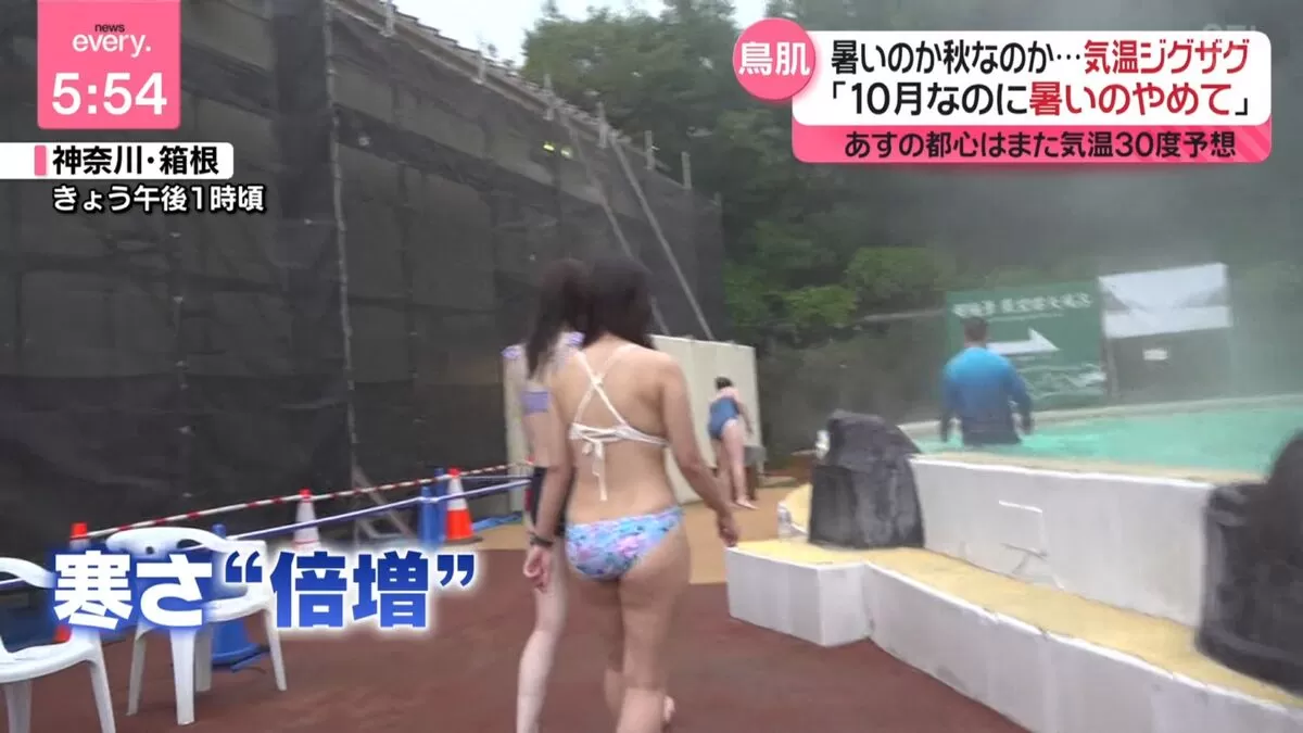 【画像】every.で可愛い巨乳水着女子のむっちりおっぱい＆プリプリお尻が大胆に映し出される！水着から溢れんばかりのむっちむちボディに視聴者釘付け008