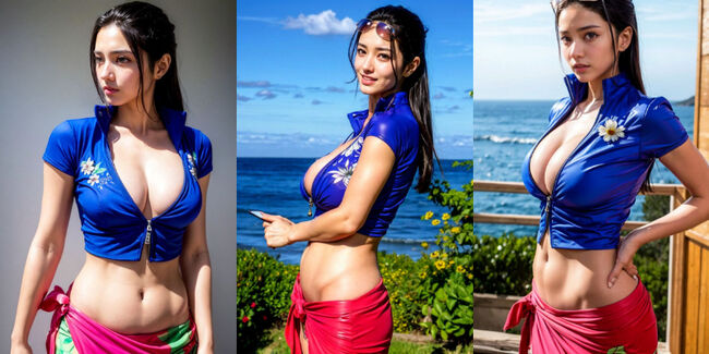 ロビンコスプレAIエロ画像95枚 妖艶さとミステリアスな雰囲気漂う爆乳考古学者集めてみたのサムネイル