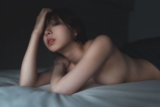 三橋くんのグラビアがほぼ裸な件 Gカップおっぱい&パイパン恥丘がポロリ寸前なエロ画像191枚のサムネイル