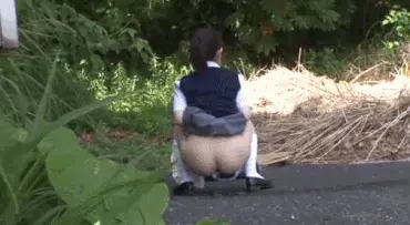 JKおしっこエロGIF画像48枚 野ションやトイレ盗撮など勢いよく放尿してる女子校生集めてみた014