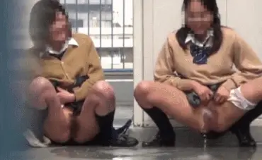 JKおしっこエロGIF画像48枚 野ションやトイレ盗撮など勢いよく放尿してる女子校生集めてみた023