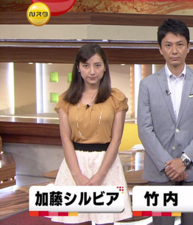 【女子アナ】加藤シルビアアナのGカップおっぱいがぐうエロい！013