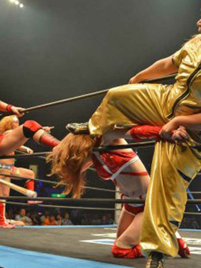 赤井沙希プロレスデビュー！セクシー衣装で観客フル勃起ｗ003