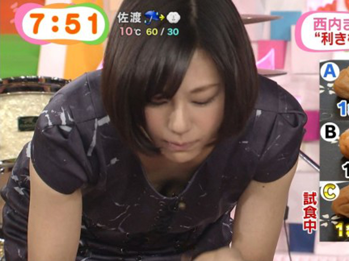 めざましテレビで西内まりやの朝一番搾りの谷間キャプのサムネイル