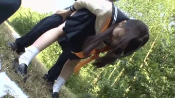 青姦エロGIF画像145枚 公園や林など野外でセックスしてるJKや人妻集めてみた004