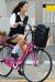 JK自転車パンチラエロ画像104枚 チャリで通学してる女子高生の立ちこぎや風チラ集めてみた053