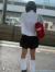 JKのハプニングエロ画像。びしょ濡れになった時の透けブラエロい！066