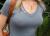 【ノーブラ】乳首が透けて見えるノーブラ女子のおっぱい画像017