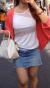 【ノーブラ】乳首が透けて見えるノーブラ女子のおっぱい画像022