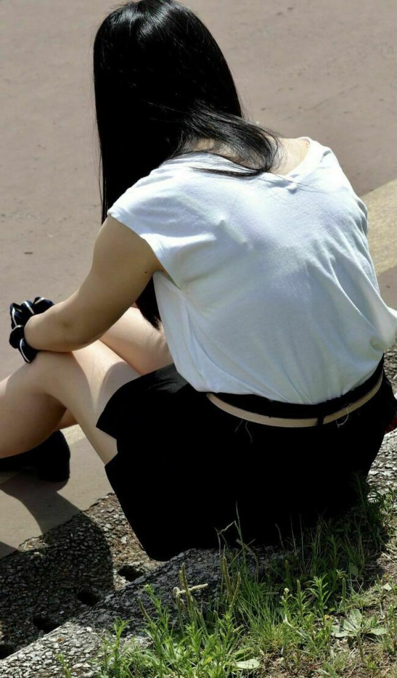 JK透けブラ画像159枚 夏服に下着が透けてる女子高生の制服盗撮集めてみた146