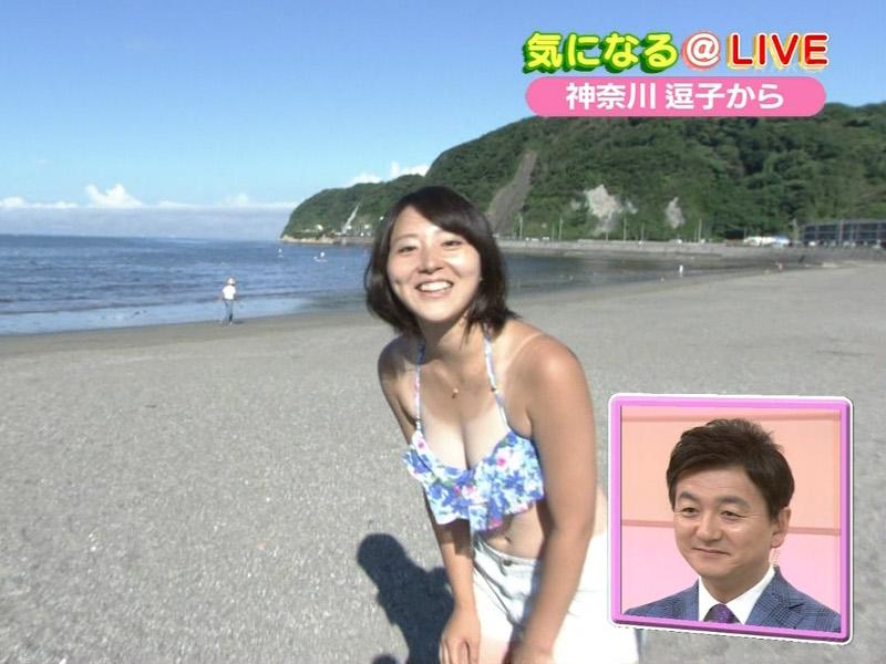和久田麻由子アナと、海の家の店員のエロ水着！のサムネイル